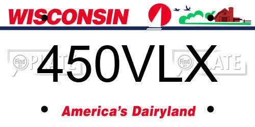 450VLX Wisconsin License Plate
