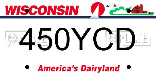 450YCD Wisconsin License Plate