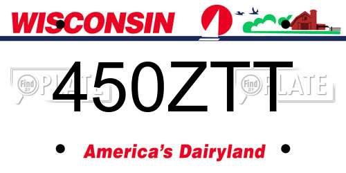 450ZTT Wisconsin License Plate