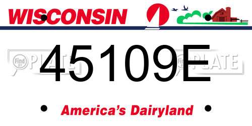 45109E Wisconsin License Plate