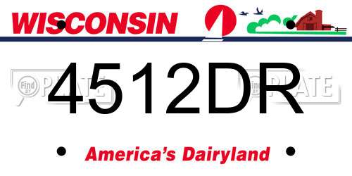 4512DR Wisconsin License Plate