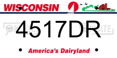 4517DR Wisconsin License Plate