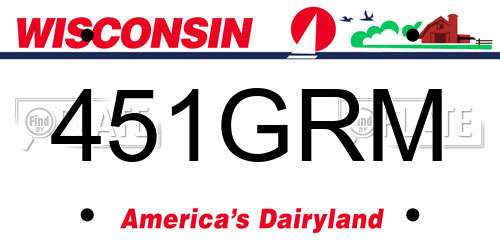 451GRM Wisconsin License Plate