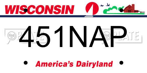 451NAP Wisconsin License Plate