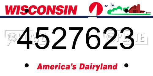 4527623 Wisconsin License Plate