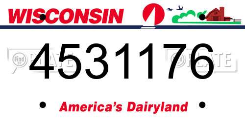 4531176 Wisconsin License Plate