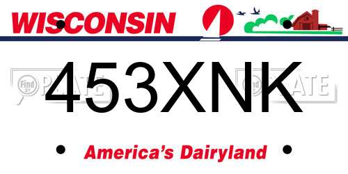 453XNK Wisconsin License Plate