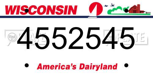 4552545 Wisconsin License Plate