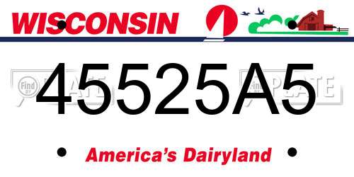 45525A5 Wisconsin License Plate