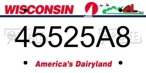 45525A8 Wisconsin License Plate