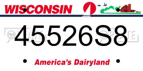 45526S8 Wisconsin License Plate