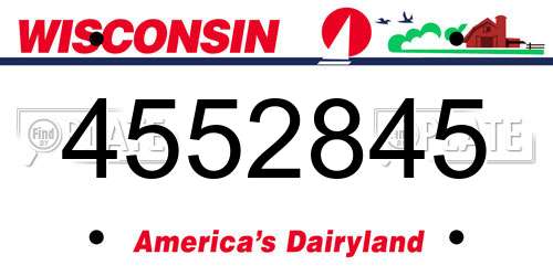 4552845 Wisconsin License Plate