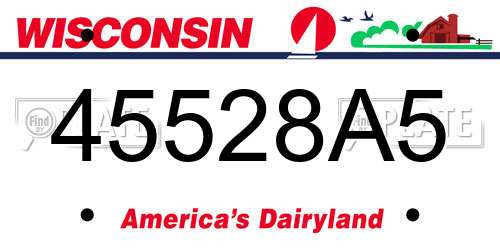 45528A5 Wisconsin License Plate