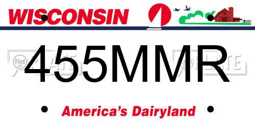 455MMR Wisconsin License Plate