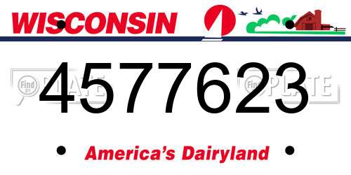 4577623 Wisconsin License Plate