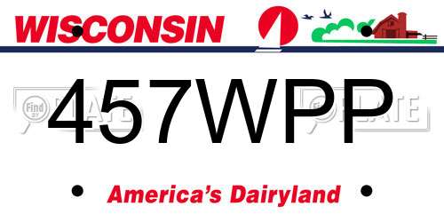 457WPP Wisconsin License Plate