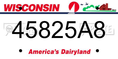 45825A8 Wisconsin License Plate