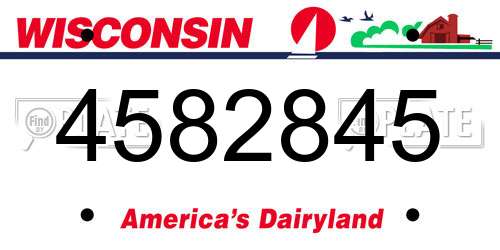 4582845 Wisconsin License Plate