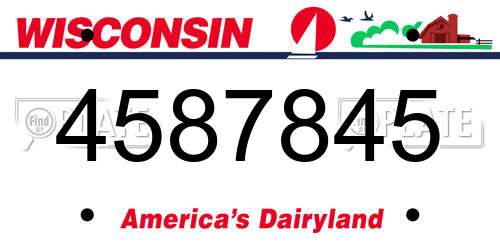 4587845 Wisconsin License Plate