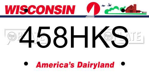 458HKS Wisconsin License Plate