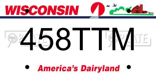 458TTM Wisconsin License Plate