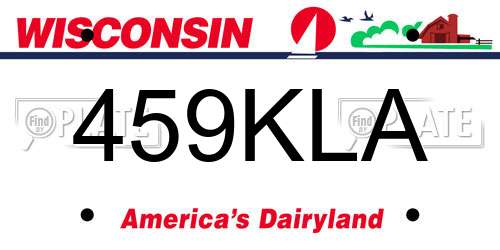 459KLA Wisconsin License Plate