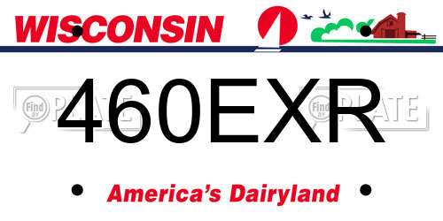 460EXR Wisconsin License Plate