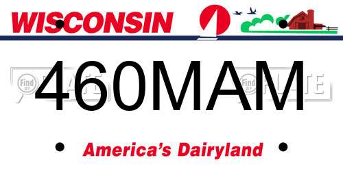 460MAM Wisconsin License Plate
