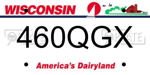 460QGX Wisconsin License Plate