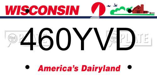460YVD Wisconsin License Plate
