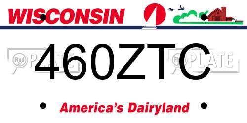 460ZTC Wisconsin License Plate