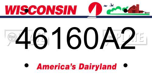 46160A2 Wisconsin License Plate