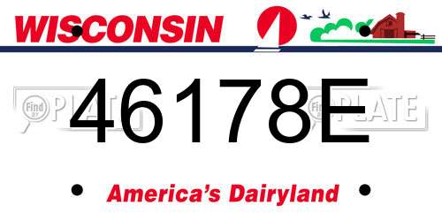 46178E Wisconsin License Plate