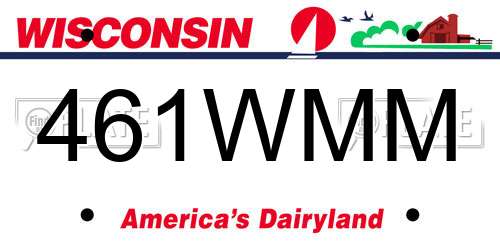 461WMM Wisconsin License Plate
