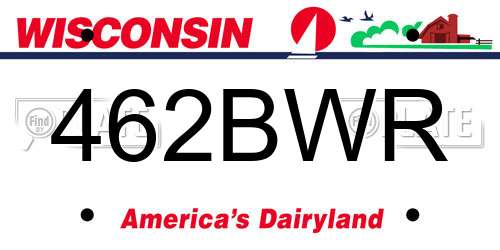 462BWR Wisconsin License Plate