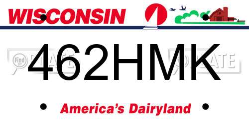 462HMK Wisconsin License Plate