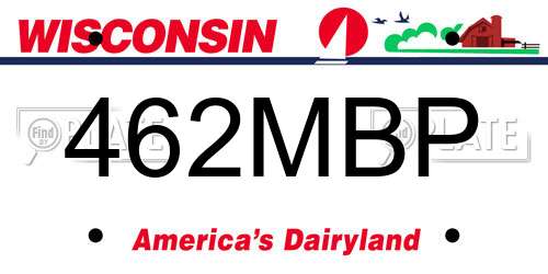 462MBP Wisconsin License Plate