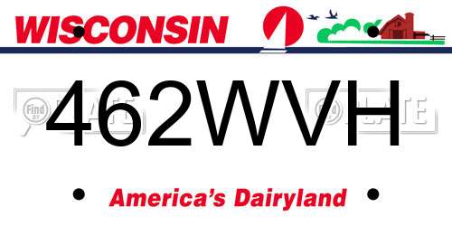 462WVH Wisconsin License Plate
