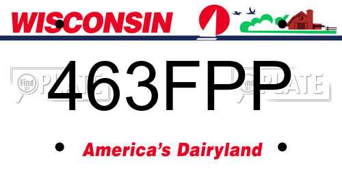 463FPP Wisconsin License Plate
