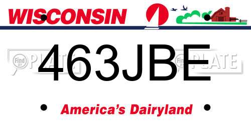 463JBE Wisconsin License Plate