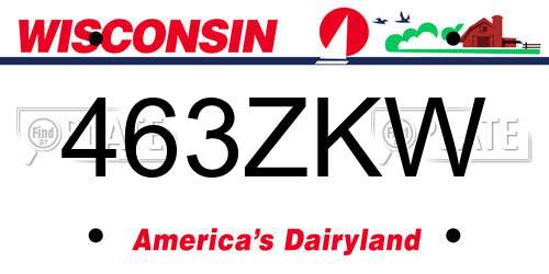 463ZKW Wisconsin License Plate