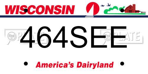 464SEE Wisconsin License Plate