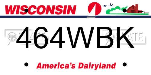 464WBK Wisconsin License Plate