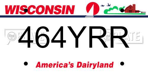 464YRR Wisconsin License Plate