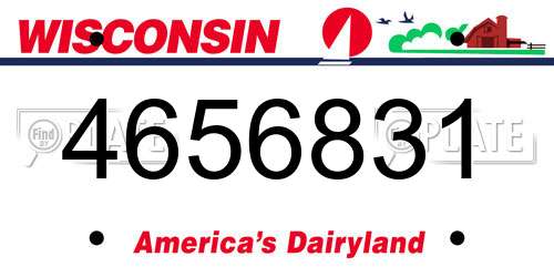 4656831 Wisconsin License Plate