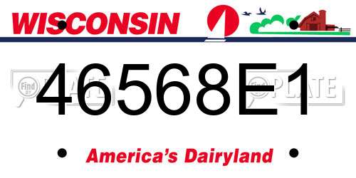 46568E1 Wisconsin License Plate