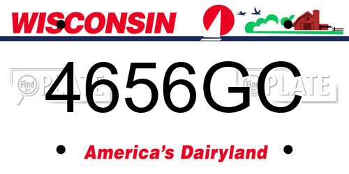 4656GC Wisconsin License Plate