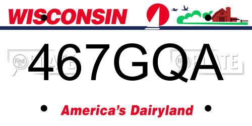 467GQA Wisconsin License Plate