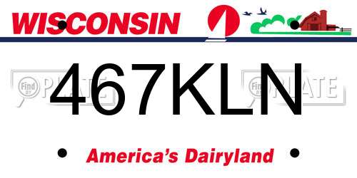 467KLN Wisconsin License Plate