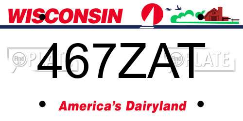 467ZAT Wisconsin License Plate